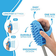 Aquapaw Dog Bath Brush Pro - Sprayer and Scrubber Tool in One - Indoor/Outdoor Dog Bathing Supplies - Pet Grooming for Dogs with Long and Short Hair - Dog Wash with Hose and Dog Shower Attachment