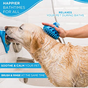 Aquapaw Dog Bath Brush Pro - Sprayer and Scrubber Tool in One - Indoor/Outdoor Dog Bathing Supplies - Pet Grooming for Dogs with Long and Short Hair - Dog Wash with Hose and Dog Shower Attachment